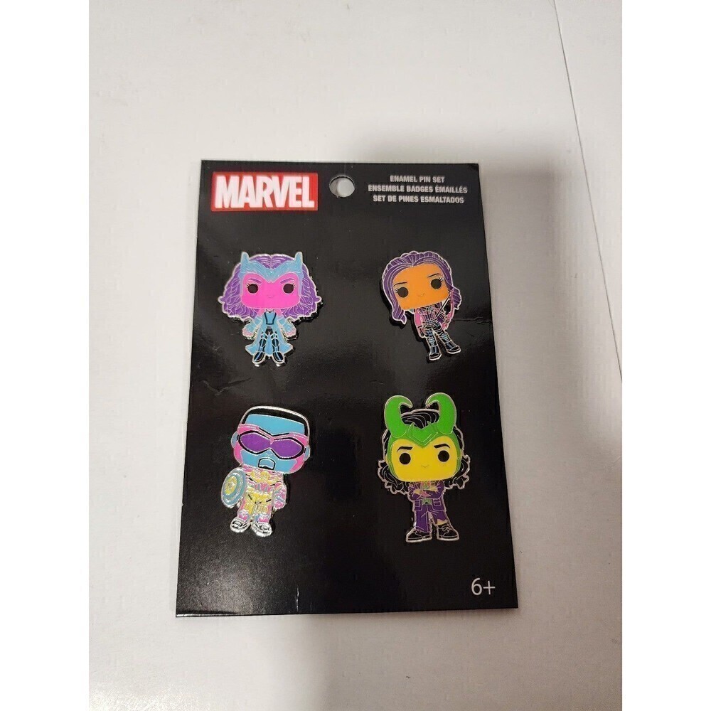Funko Pop Marvel 4-Piece Collector's Pin Set